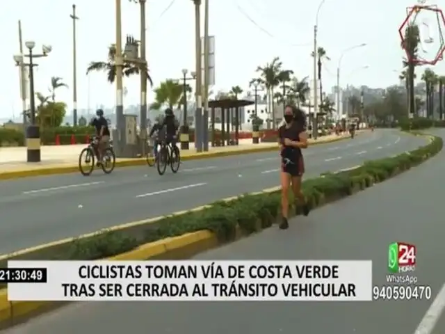 Ciclistas tomaron la Costa Verde aprovechando restricción vehicular por Navidad