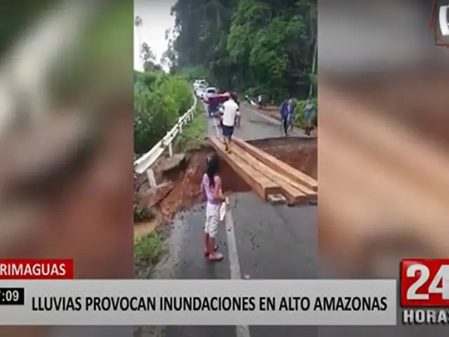 Yurimaguas: lluvias torrenciales provocan derrumbe en carretera