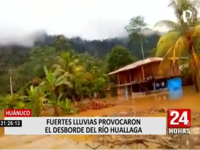 Huánuco: Fuertes lluvias provocaron el desborde del río Huallaga