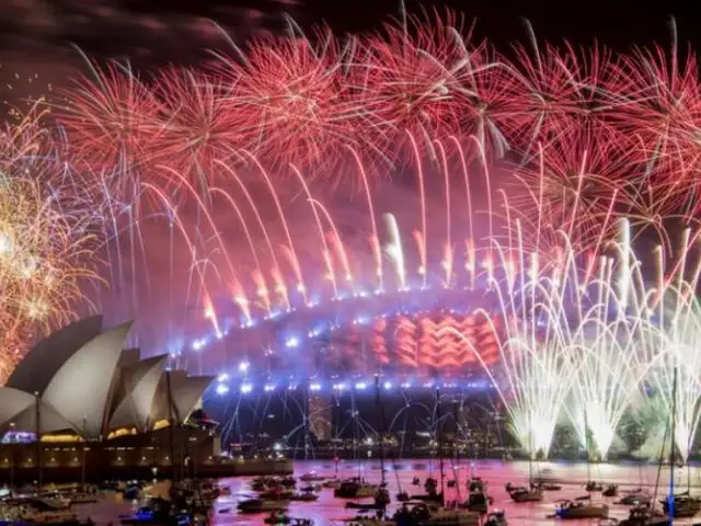 Así celebró Australia la llegada del nuevo año