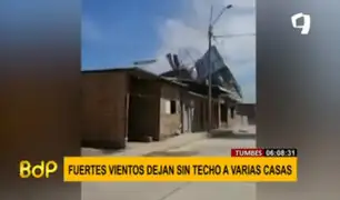 Tumbes: Fuertes vientos dejaron sin techo varias viviendas