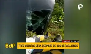 Ucayali: despiste de bus dejó tres muertos y varios heridos
