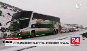 Junín: carretera central restringida por caída de nevada