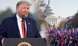 Donald Trump encabeza gran marcha en Washington