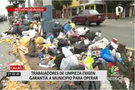 Callao: Trabajadores de limpieza no aceptan propuesta y continúan los cerros de basura en las calles