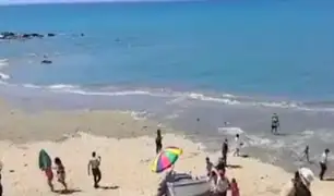 Piura: bañistas siguen visitando playas pese a prohibición