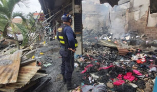 Tarapoto: incendio de grandes proporciones arrasa con cuatro locales comerciales