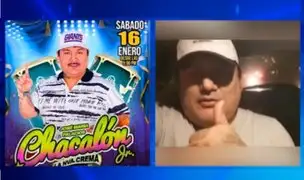 Municipio de Comas advierte que concierto anunciado por Chacalón Jr. es clandestino
