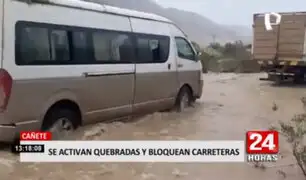 Cañete: quebradas se activan y bloquean carretera de Yauyos