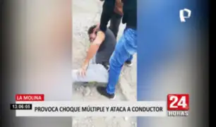 La Molina: hombre provoca múltiple choque y ataca a chofer que le reclamó