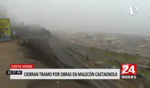Magdalena: cierran tramo de la Costa Verde por obras en Malecón Castagnola