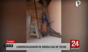 Vendedor de droga escapa por los techos para evitar ser detenido por la policía