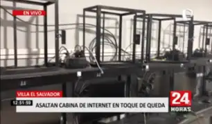 Villa El Salvador: asaltan cabina de internet en toque de queda