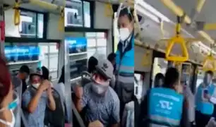Metropolitano: sujetos que se negaron a usar protector facial fueron retirados a la fuerza de bus