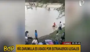 Tumbes: extranjeros ilegales cruzan río Zarumilla para ingresar a nuestro país