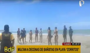 Tumbes: intervienen a decenas de bañistas en playa Zorritos