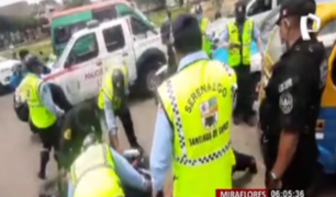 Miraflores: motociclista sin placa protagonizó persecución en calles