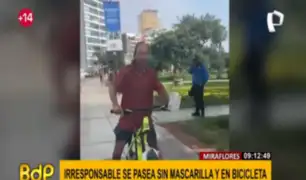 Municipalidad de Miraflores se pronuncia por caso de ciclista que circulaba sin mascarilla