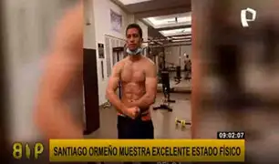 Santiago Ormeño, delantero del Puebla de México, muestra su excelente estado físico