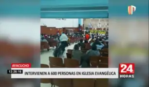 Ayacucho: intervienen a 600 personas en iglesia evangélica