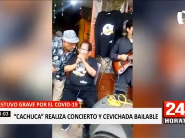 El Agustino: Cachucha brindó concierto en la puerta de su casa sin respetar protocolos sanitarios