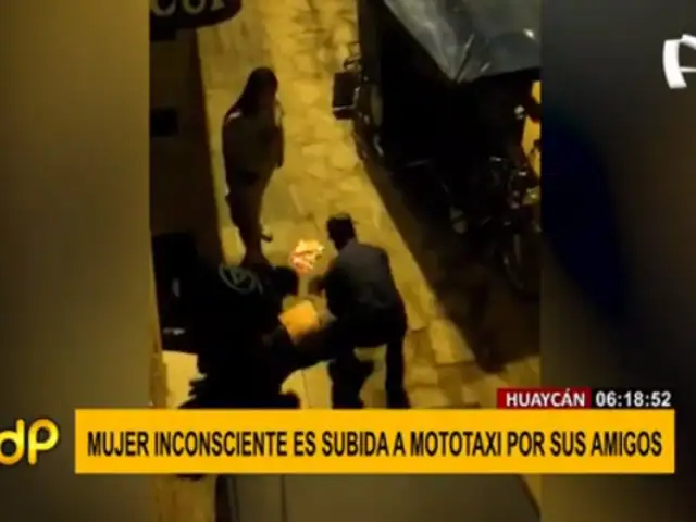 Huaycán: mujer inconsciente se desploma en puerta de hostal