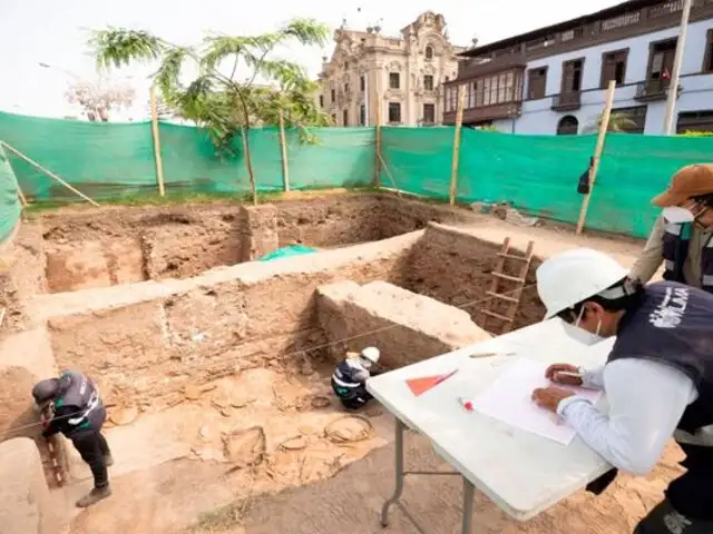 Centro de Lima: hallan restos arqueológicos muy cerca a Palacio de Gobierno