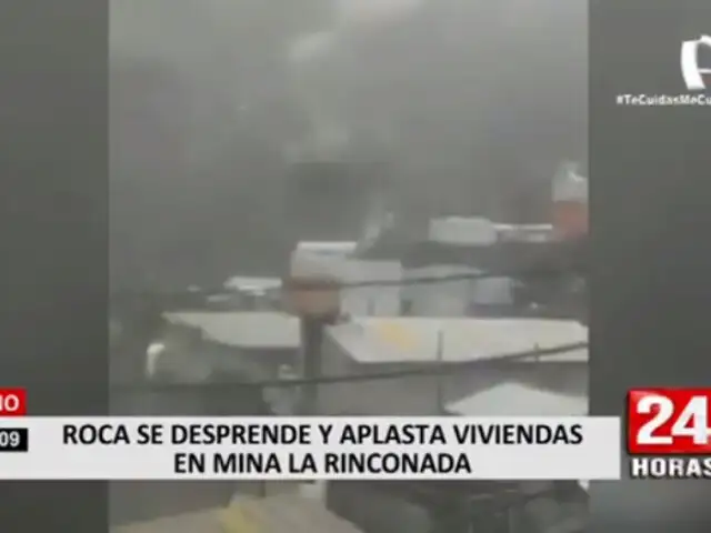 ¡Impactante! Roca se desprende y aplasta viviendas en Puno