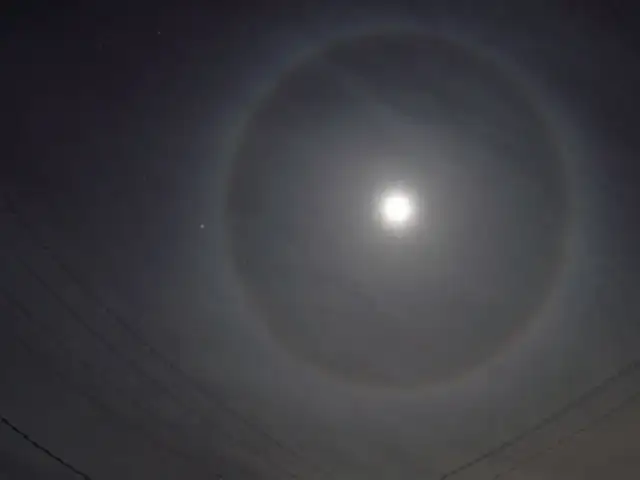 Halo lunar sorprendió a los vecinos de Lima