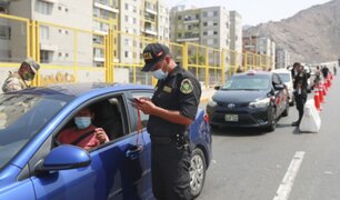 PNP impuso 50 multas de S/ 6,450 por manejar vehículo particular sin pase