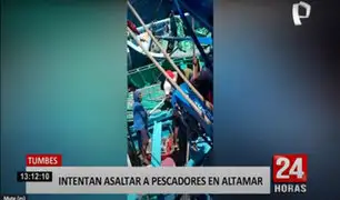 Tumbes: “piratas” intentan llevarse pesca del día de bolicheras en altamar