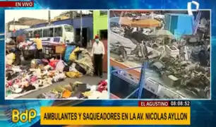 Caos y descontrol: ambulantes y saqueadores invaden avenida Nicolás Ayllón