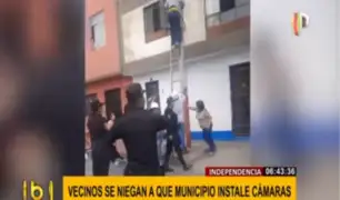 Independencia: vecinos atacan a trabajadores e impiden instalación de cámaras en su zona