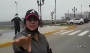 Chorrillos: mujer insultó a policía que le conminó a ponerse bien la mascarilla
