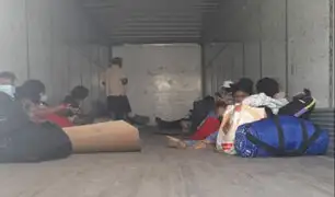 Descubren a 20 personas al interior de un camión frigorífico en Chimbote