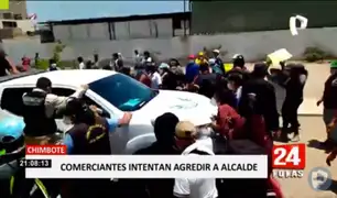 Chimbote: comerciantes ambulantes intentan agredir a alcalde