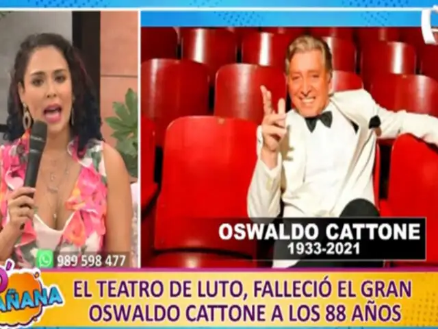 Adriana Quevedo se despide de Oswaldo Cattone: “Gracias por todo lo que me enseñaste”