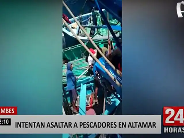 Tumbes: “piratas” intentan llevarse pesca del día de bolicheras en altamar