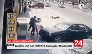 Ladrón utiliza gas pimienta para asaltar a mujer en San Juan de Lurigancho
