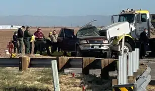 California: al menos 15 muertos deja accidente entre camión y auto