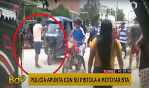 Tumbes: policía de civil causa pánico al sacar arma para intervenir a mototaxista