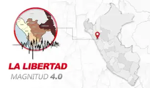 Reportan temblor de 4.0 de magnitud en La Libertad