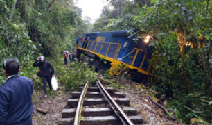 Cusco: tren con pasajeros se descarrila cerca de Machu Picchu tras caída de piedras