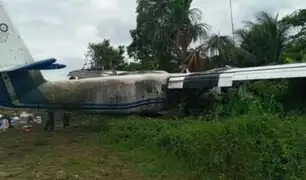 Loreto: avioneta de la FAP se despista al momento de aterrizar en aeródromo de San Lorenzo