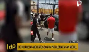 San Miguel: fiscalizadores detienen a mototaxista informal que atacó con un bate de béisbol