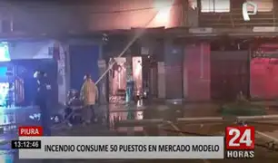 Voraz incendio en mercado de Piura se habría originado por un cortocircuito