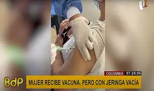 Colombia: vacunan a mujer con una jeringa vacía