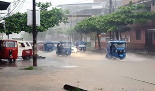 Calles y avenidas convertidas en ríos dejó torrencial lluvia en Iquitos