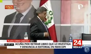 César Acuña pide retirar libro que lo investiga y denuncia editorial en Indecopi