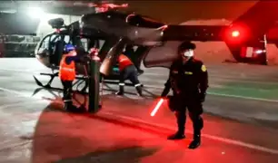 PNP trasladó oxígeno en helicópteros hacia Hospital de Huaycán